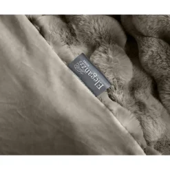 Eleganzzz Dekbedovertrek Shiny Bubble Pom Pom Flanel Fleece - beige 140x200/220cm Online