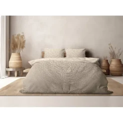 Eleganzzz Dekbedovertrek Micro Mink Leopard - royal sand 200x200/220cm Online