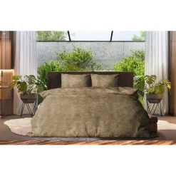 Eleganzzz Dekbedovertrek Flanel Fleece - gold 140x200/220cm Discount