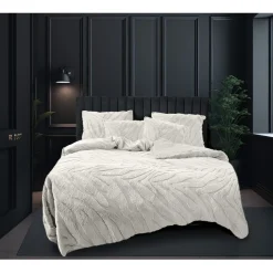 Eleganzzz Dekbedovertrek Jacquard Rabbit Fur - off white 140x200/220cm Online