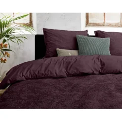 Eleganzzz Dekbedovertrek 3D Embossed Velvet Wave - bordeaux 140x200/220cm Best