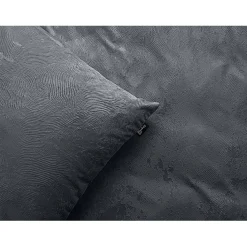 Eleganzzz Dekbedovertrek 3D Embossed Velvet Wave - dark grey 200x200/220cm Hot