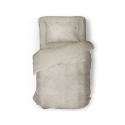 Eleganzzz Dekbedovertrek Flanel Fleece - beige 140x200/220cm Discount