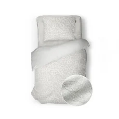 Eleganzzz Dekbedovertrek Micro Mink Leopard - off white 140x200/220cm Outlet