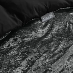 Eleganzzz Dekbedovertrek Crushed Velvet - black 140x200/220cm Online