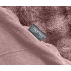 Eleganzzz Dekbedovertrek Shiny Bubble Pom Pom Flanel Fleece - old rose 140x200/220cm Best