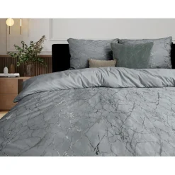 Eleganzzz Dekbedovertrek Marbel Foil Velvet - grey 140x200/220cm Online