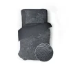 Eleganzzz Dekbedovertrek 3D Embossed Velvet Wave - dark grey 140x200/220cm Outlet