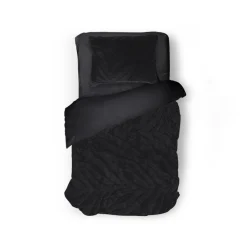 Eleganzzz Dekbedovertrek Jacquard Rabbit Fur - black 140x200/220cm Sale