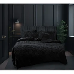Eleganzzz Dekbedovertrek Jacquard Rabbit Fur - black 140x200/220cm Sale