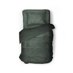 Eleganzzz Dekbedovertrek Teddy Pluche - bottle green 140x200/220cm