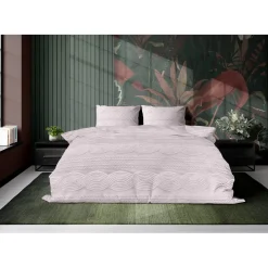 Eleganzzz Dekbedovertrek Jacquard Teddy Pluche - baby pink 140x200/220cm