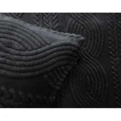 Eleganzzz Dekbedovertrek Jacquard Teddy Pluche - dark grey 200x200/220cm