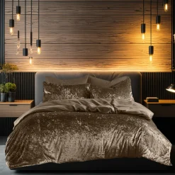 Eleganzzz Dekbedovertrek Crushed Velvet - gold 140x200/220cm Online