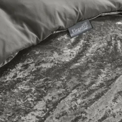 Eleganzzz Dekbedovertrek Crushed Velvet - dark grey 140x200/220cm Outlet