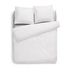 Eleganzzz Dekbedovertrek Flanel Uni - wit 260x200/220cm