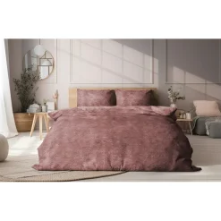 Eleganzzz Dekbedovertrek Flanel Fleece - old rose 240x200/220cm Clearance