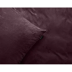 Eleganzzz Dekbedovertrek 3D Embossed Velvet Wave - bordeaux 200x200/220cm