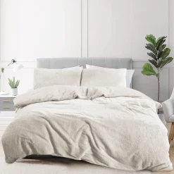 Eleganzzz Dekbedovertrek Teddy Pluche - off white 140x200/220cm Outlet
