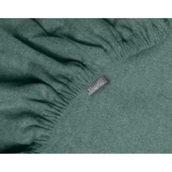 Eleganzzz Hoeslaken Flanel 35cm Hoekhoogte - groen 80x200cm Discount