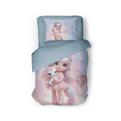 Eleganzzz Kinder Dekbedovertrek Micropercal Princess Nights - multi 140x220/240cm Best