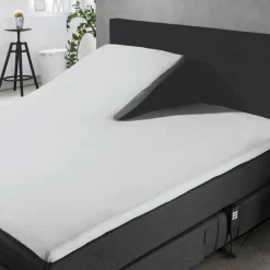 Eleganzzz Splittopper Hoeslaken Perkal Katoen - licht grijs 180x210/220cm Clearance