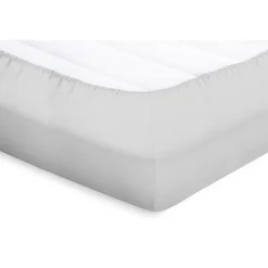 Eleganzzz Splittopper Hoeslaken Perkal Katoen - licht grijs 180x200cm Clearance