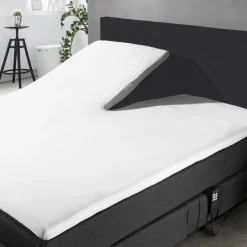 Eleganzzz Splittopper Hoeslaken Perkal Katoen - wit 180x200cm New