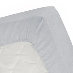 Eleganzzz Topper Hoeslaken Flanel - licht grijs 90x200cm