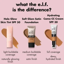 ELF e.l.f. Halo Glow SPF50 2 Fair Warm Skin Tint Hot