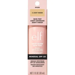 ELF e.l.f. Halo Glow SPF50 5 Light Warm Skin Tint Best