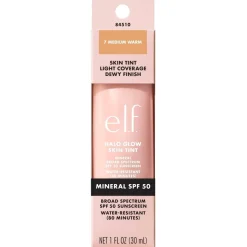 ELF e.l.f. Halo Glow SPF50 7 Medium Warm Skin Tint Best