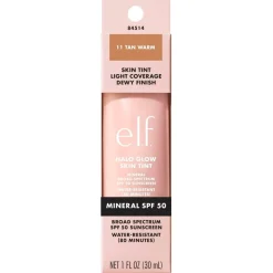ELF e.l.f. Halo Glow SPF50 11 Tan Warm Skin Tint Best