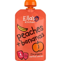 Ella's Kitchen 4+M Perziken En Bananen Pureehapje Hot