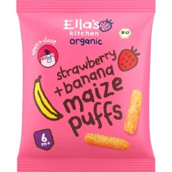 Ella's Kitchen 6+M Strawberry + Banana Maize Puffs Outlet