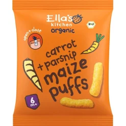 Ella's Kitchen Organic 6+M Carrot + Parsnip Maize Puffs Hot