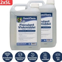 Famiflora Vlokmiddel vloeibaar 10L voor kristalhelder water New