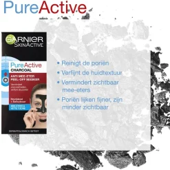 Garnier Skin Naturals Pure Active Charcoal Peel Off-Masker Sale