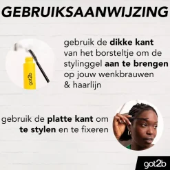 Got2B Glued 4 Brows & Edges 2-in-1 Gel New