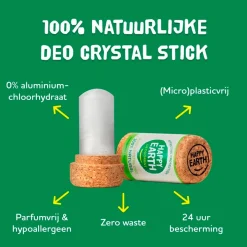 Happy Earth 100% Natural Pure Crystal Geurloze Deodorant Stick Best