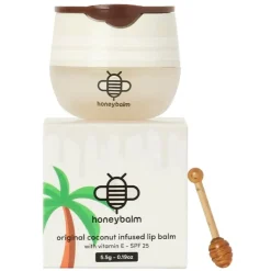 HONEYBALM SPF25 Original Coconut Infused Lip Balm New
