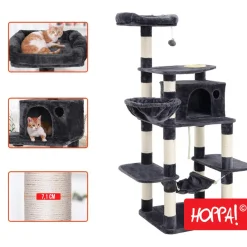 Hoppa! Multi-Level Kattenboom Voerbak Krabpaal Sisal