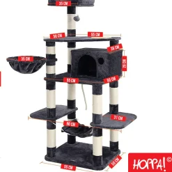 Hoppa! Multi-Level Kattenboom Voerbak Krabpaal Sisal