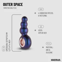 Hueman Outer Space Vibrerende Buttplug Hot