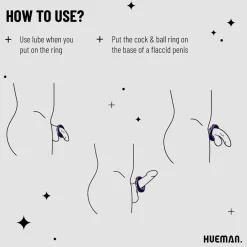 Hueman Saturn Vibrerende Cock/Ball Ring Hot