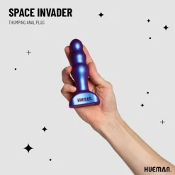 Hueman Space Invader Vibrerende en Stotende Buttplug Clearance
