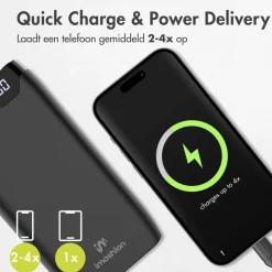 Imoshion 20.000 mAh Powerbank met 22.5W Snellader - Noodpakket Sale
