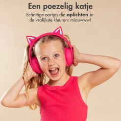 Imoshion Draadloze Bluetooth Kinder Koptelefoon met Verlichte Kattenoortjes Clearance