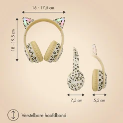 Imoshion Draadloze Bluetooth Kinder Koptelefoon met Verlichte Kattenoortjes