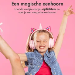 Imoshion Draadloze Bluetooth Kinder Koptelefoon met Verlichte Unicorn Oortjes Discount